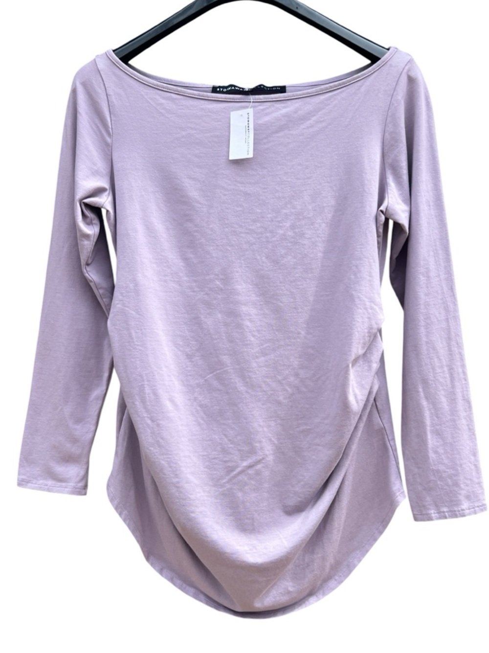 NWT Stowaway Collection Long Sleeve Top Lavender Maternity Size XL
